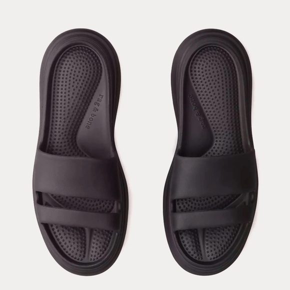 Rag & Bone Brixley Black Platform Slide Sandals Size 37 / 7 - Picture 3 of 11